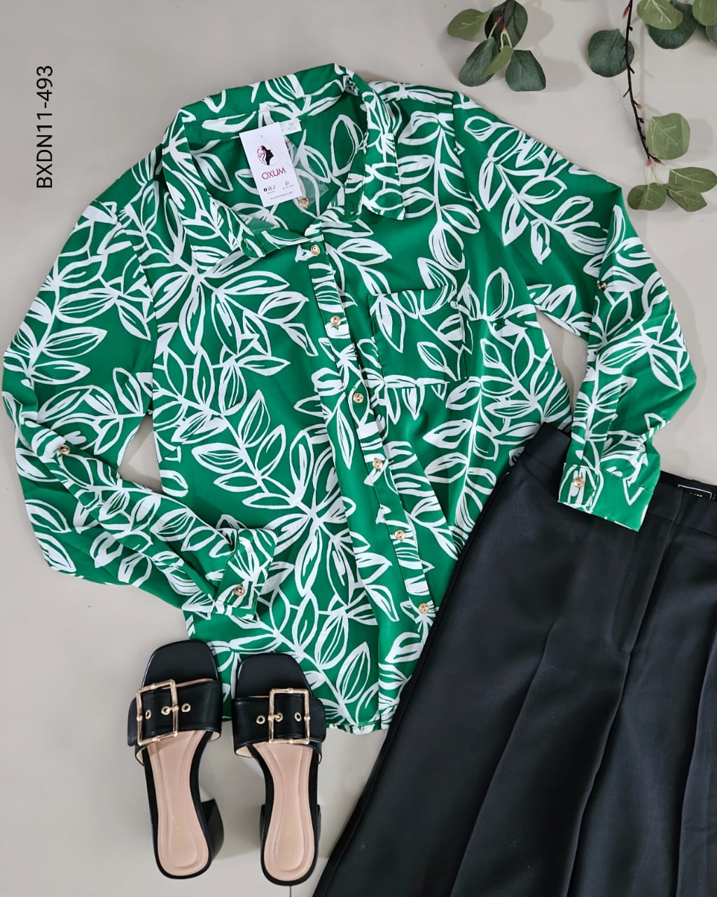 Blusa plus camisera estampado florar K 493