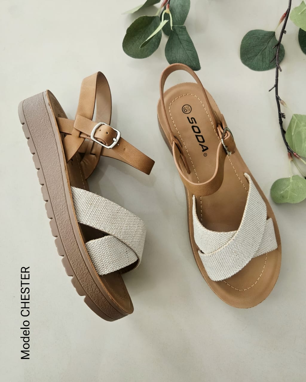 Sandalias cruzadas CHESTER