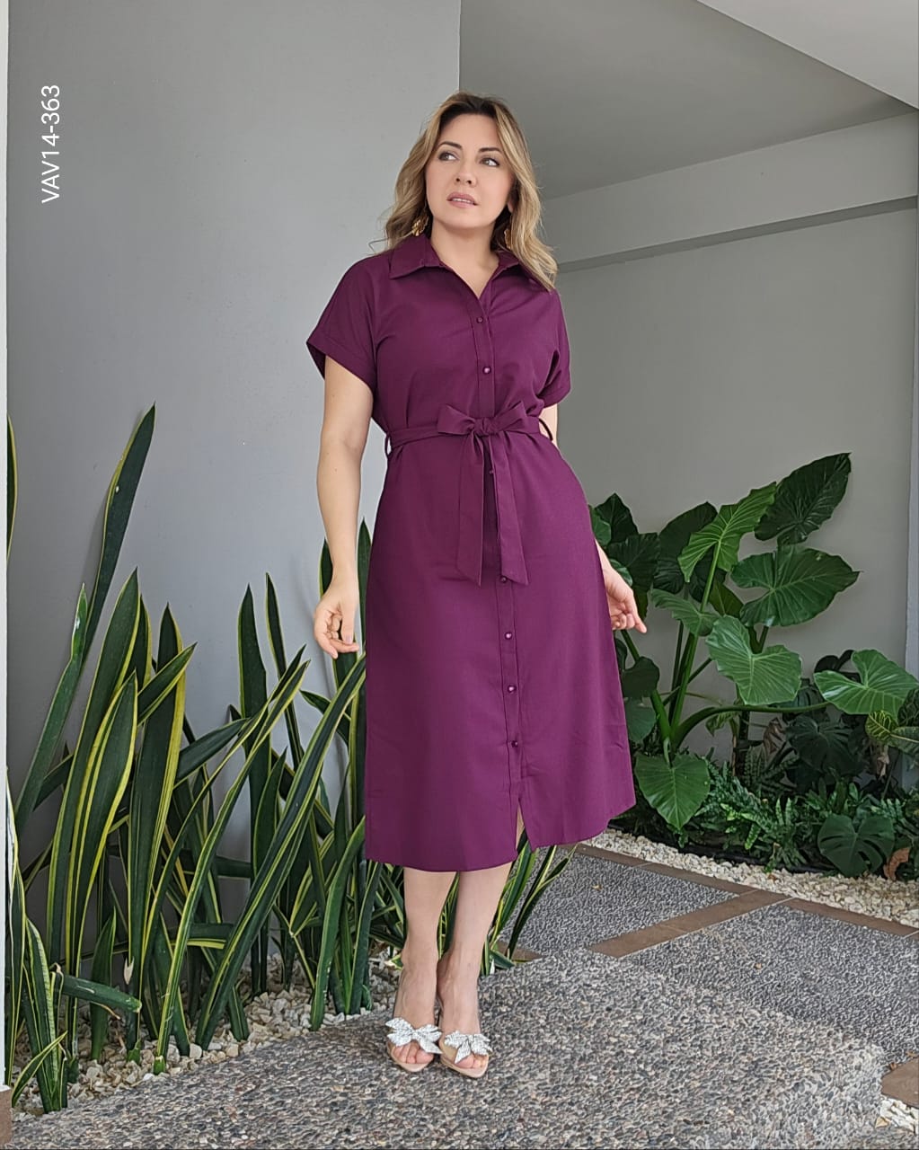 Vestido camisero botones frontales N 363