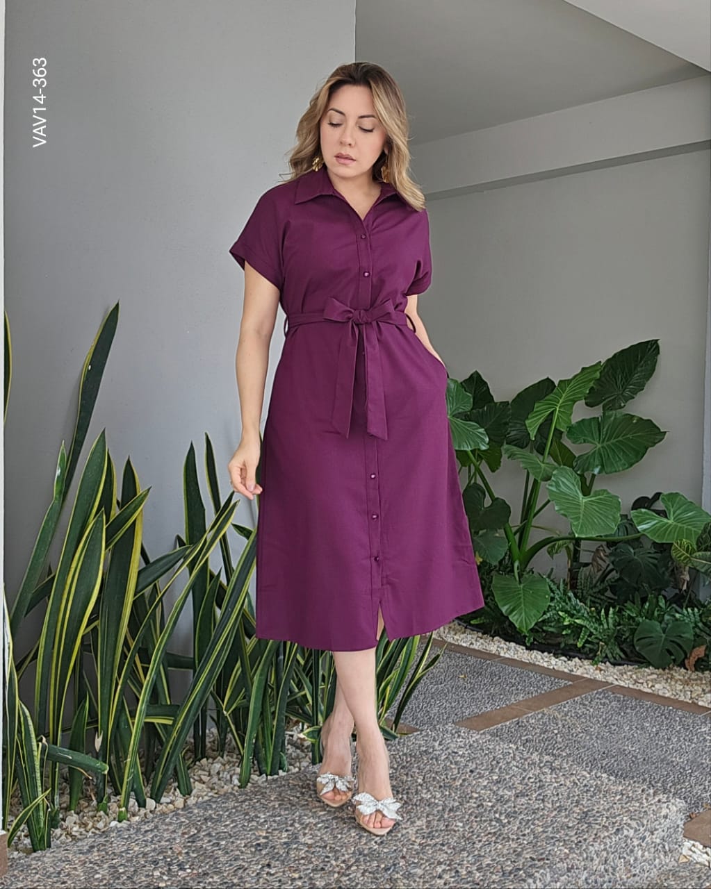 Vestido camisero botones frontales N 363