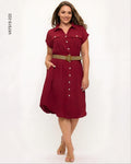 Vestido plus camisero O 222