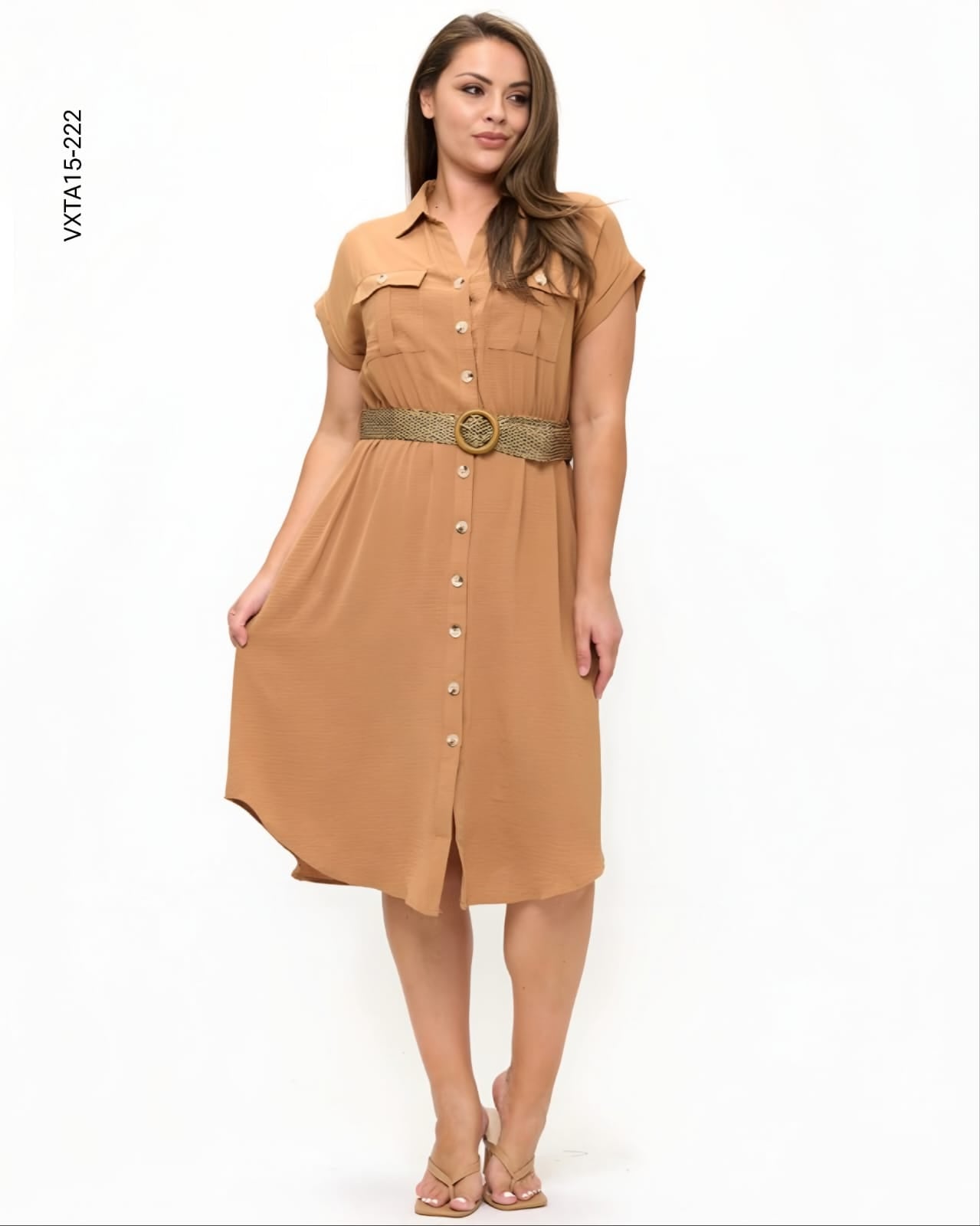 Vestido plus camisero O 222