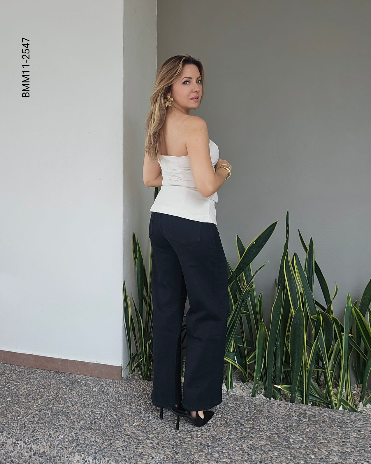 Blusa corsé strapless escote corazón K 2547