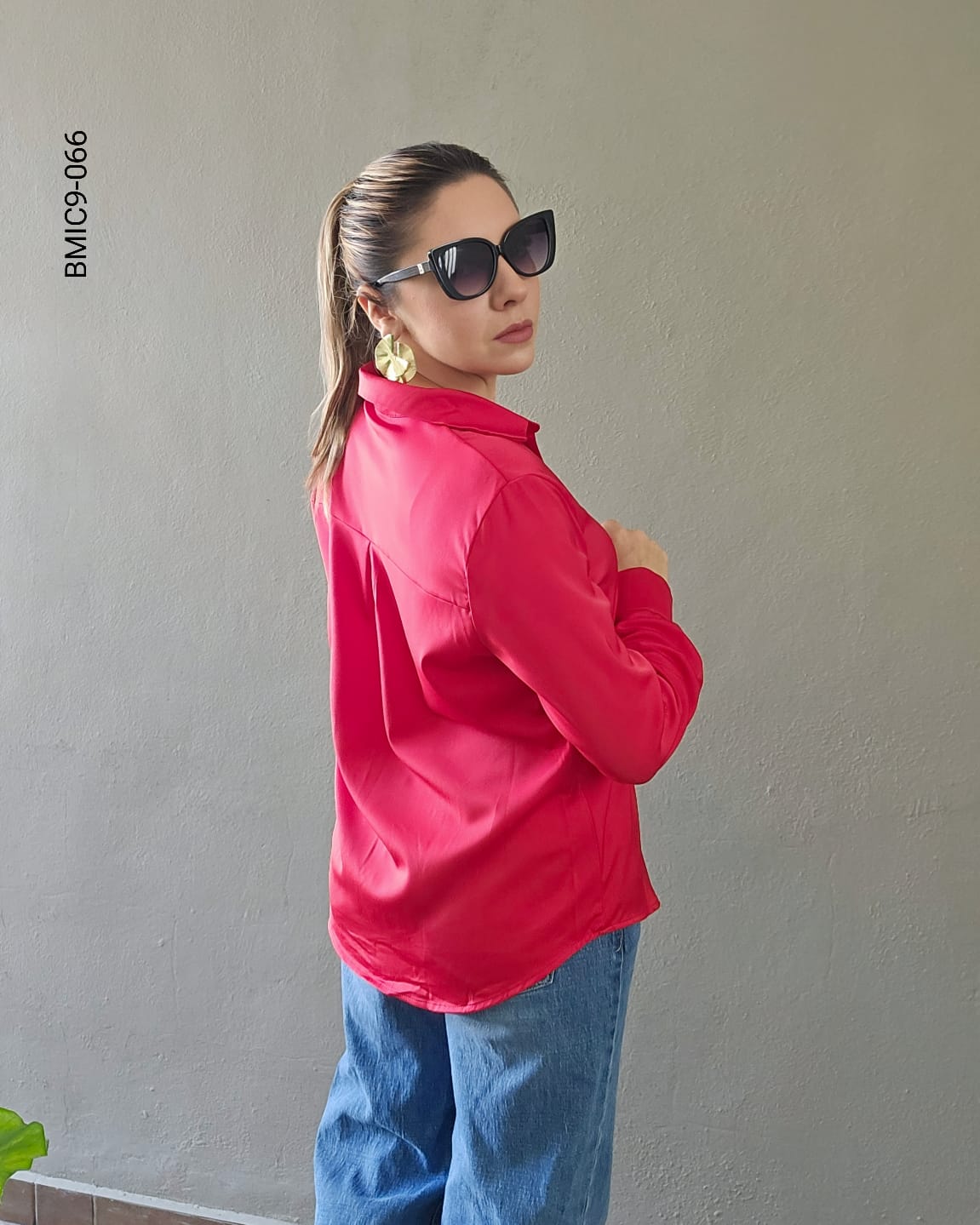 Blusa manga larga cuello camisero I 066