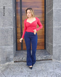 Pantalón acampanado tiro alto L 9B2
