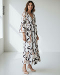 Vestido maxi estampado abstracto O 333