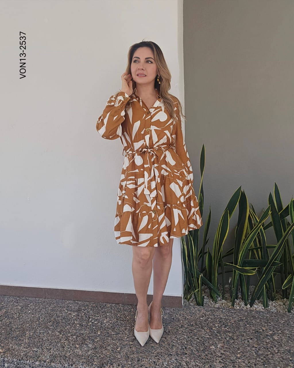 Vestido camisero manga larga M 2537