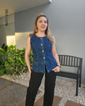 Blusa sin mangas de mezclilla K 3765