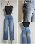 Pantalón de mezclilla con aplicaciones Q 4190