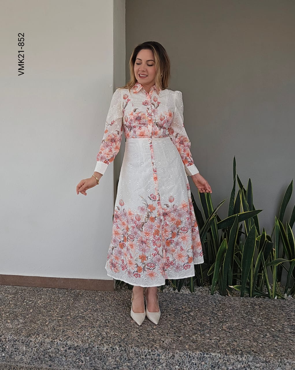 Vestido camisero midi estampado floral U 852
