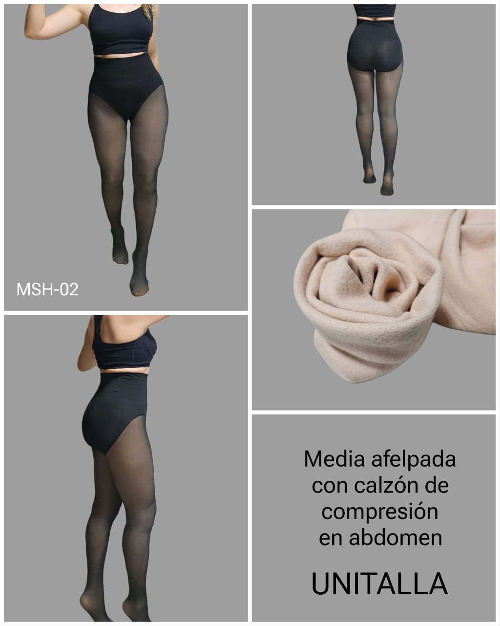 Medias térmicas de talle alto con compresión abdominal MSH 02