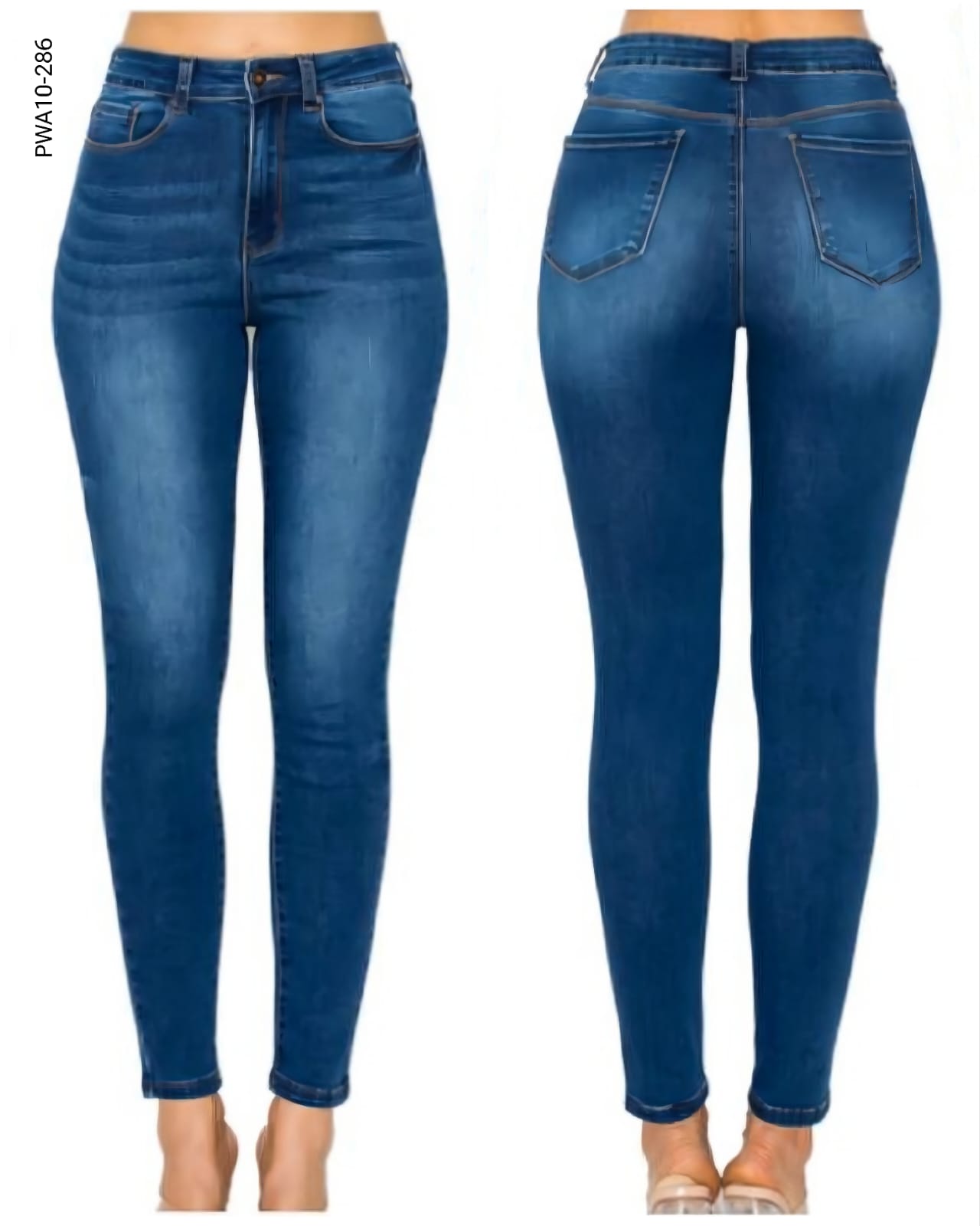 Pantalón de mezclilla skinny corte alto J 286