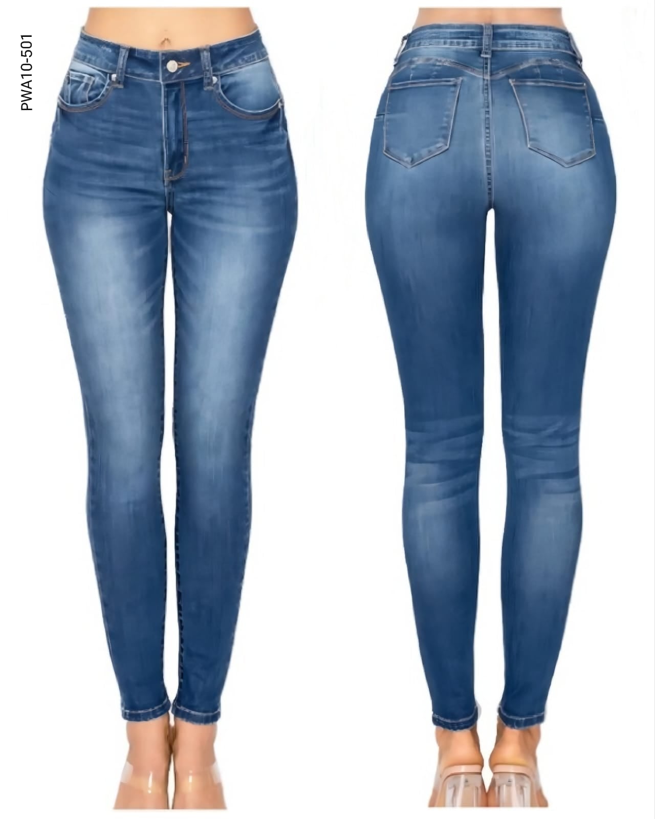 Pantalón de mezclilla skinny corte alto J 501