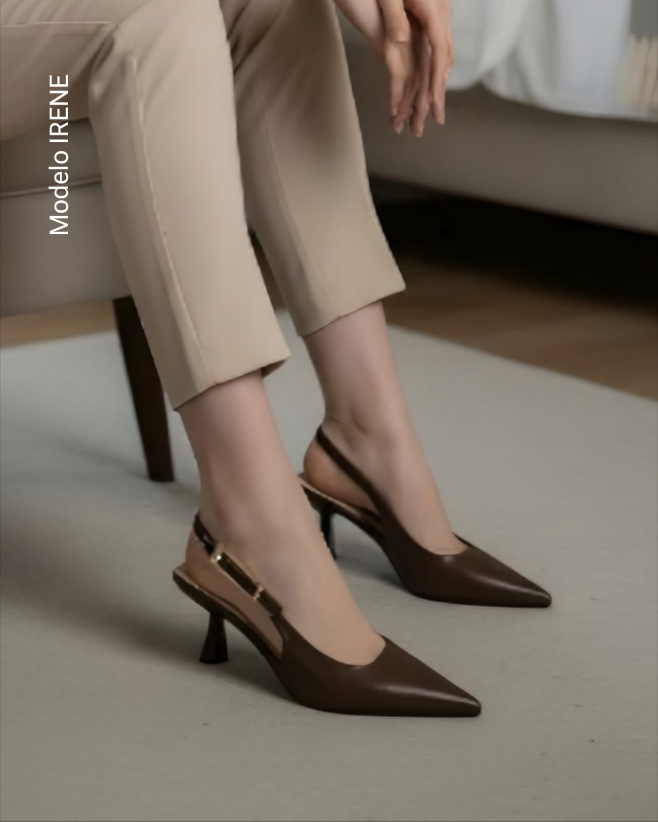 Zapatilla slingback destalonado IRENE