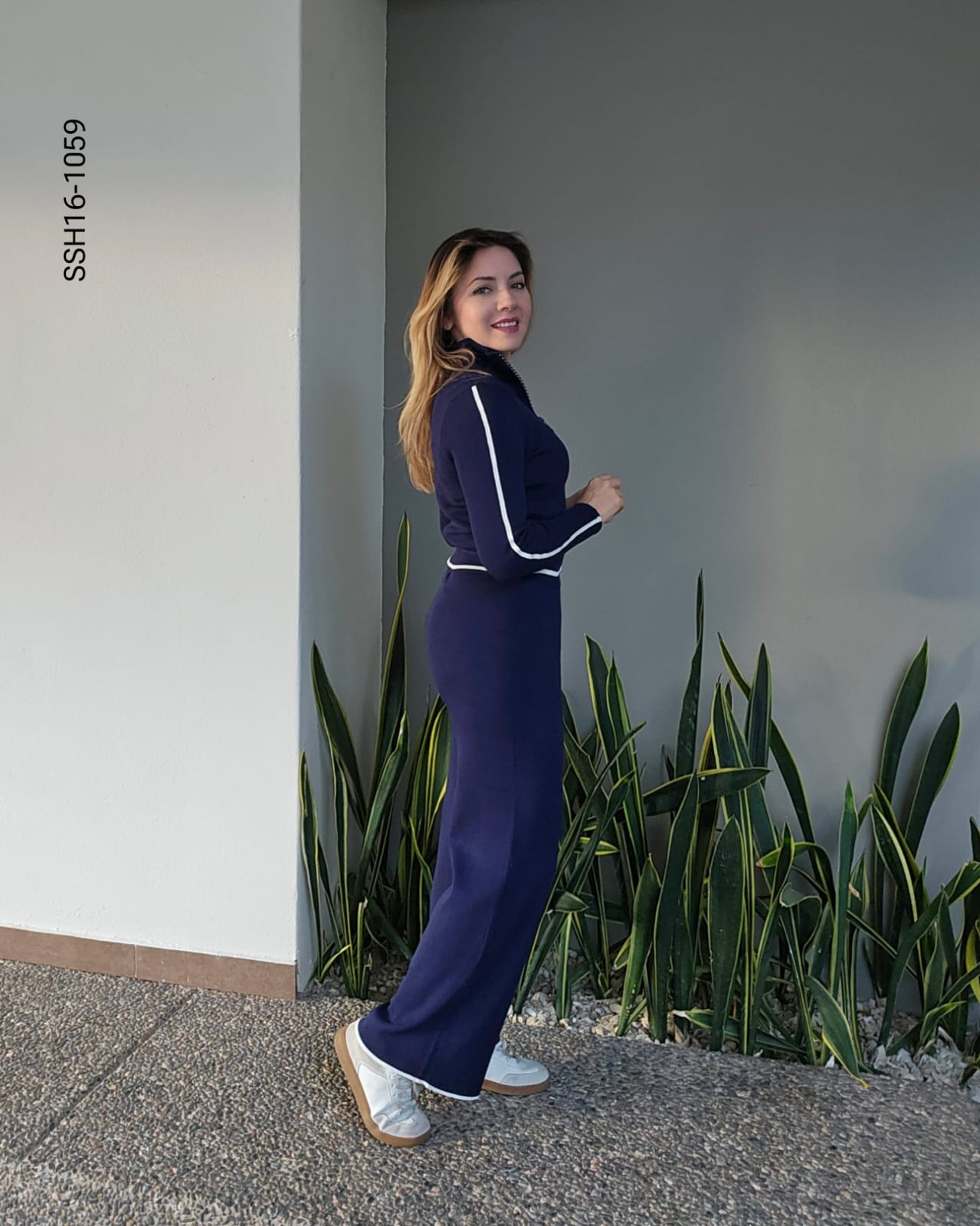 Set de top manga larga y pantalón P 1059