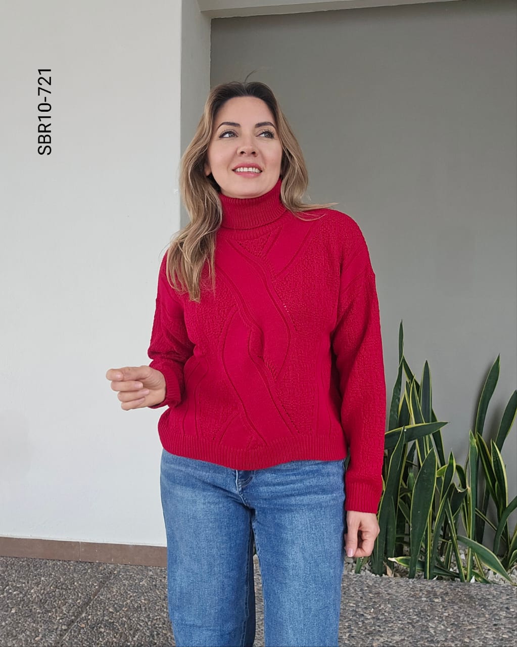 Suéter tejido cuello alto J 721