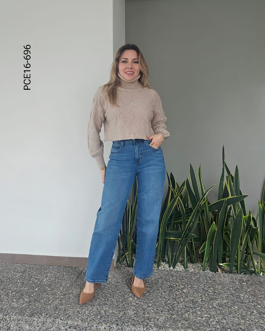 Pantalón wide leg tiro alto P 659