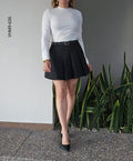 Vestido falda plisada de cintura alta I 626