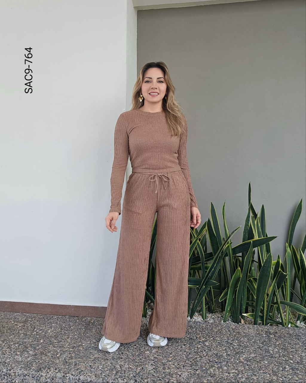 Set top manga larga y pantalón I 764