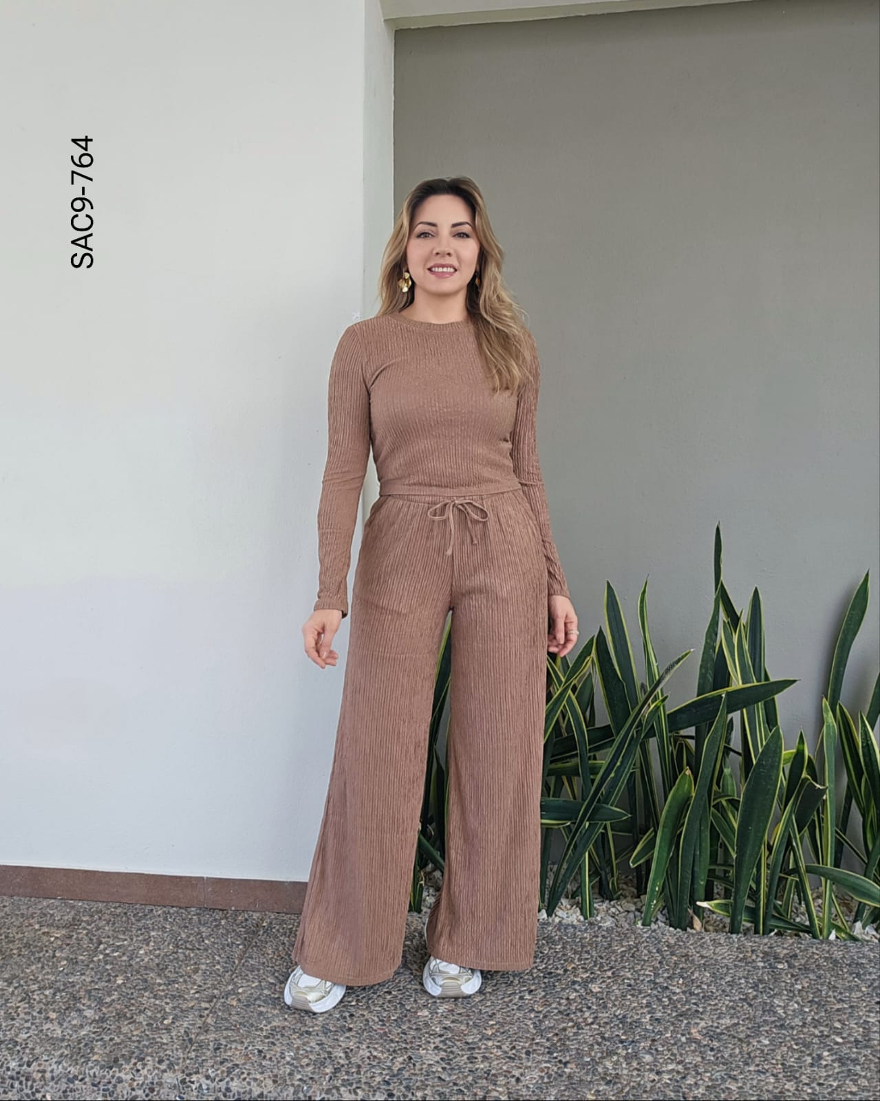 Set top manga larga y pantalón I 764