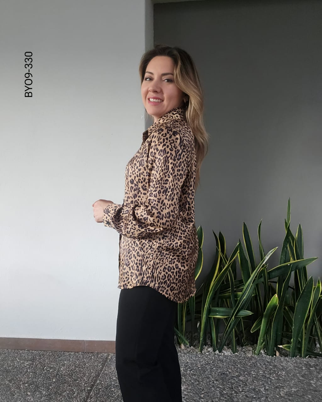 Blusa manga larga animal print I 330