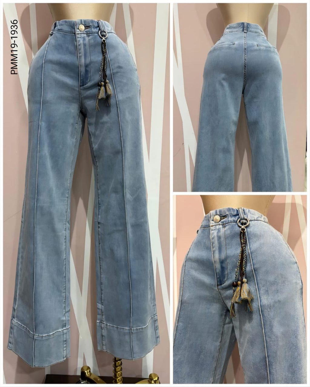 Pantalón wide leg de tiro alto S 1936