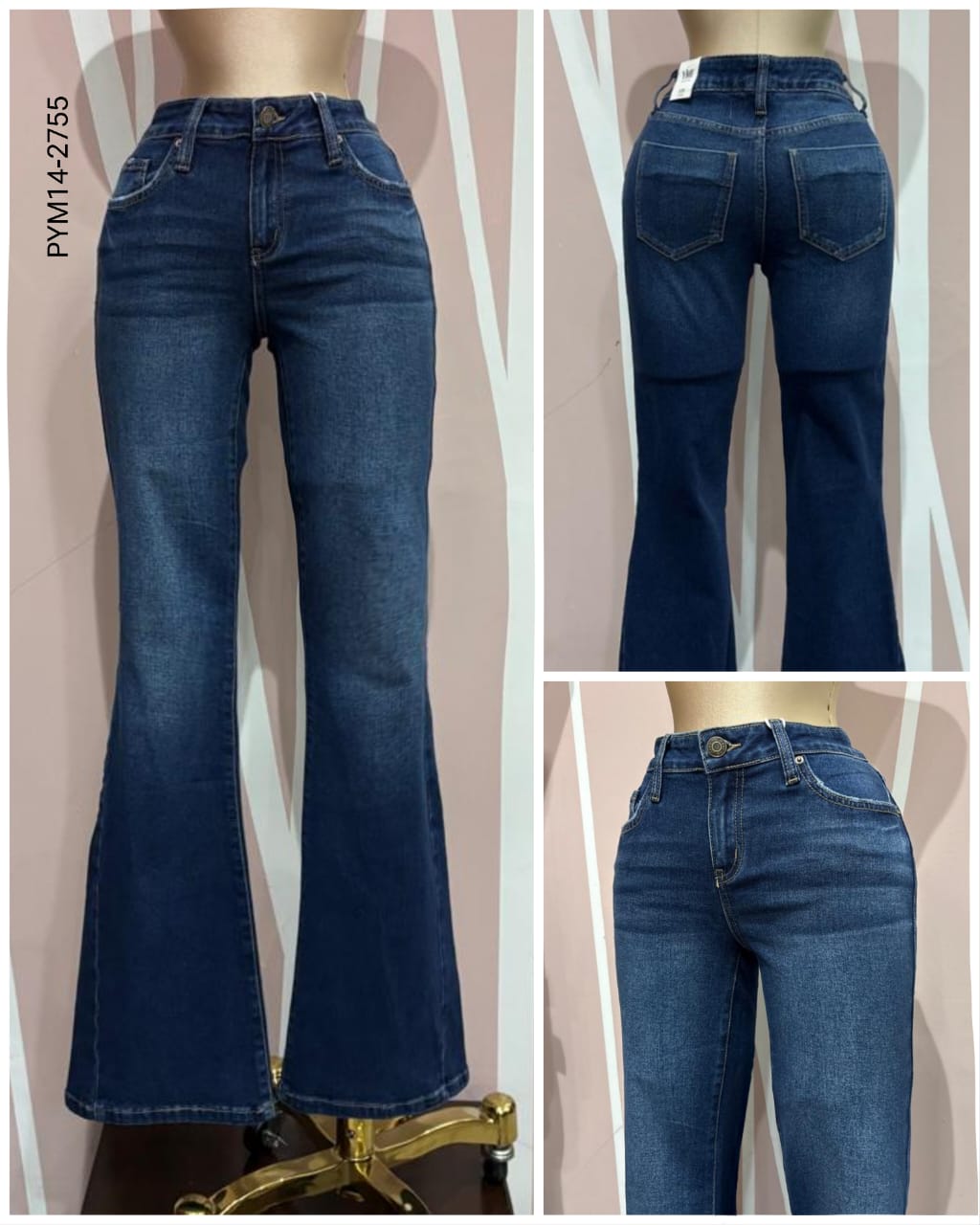 Pantalón de mezclilla acampanado N 2755