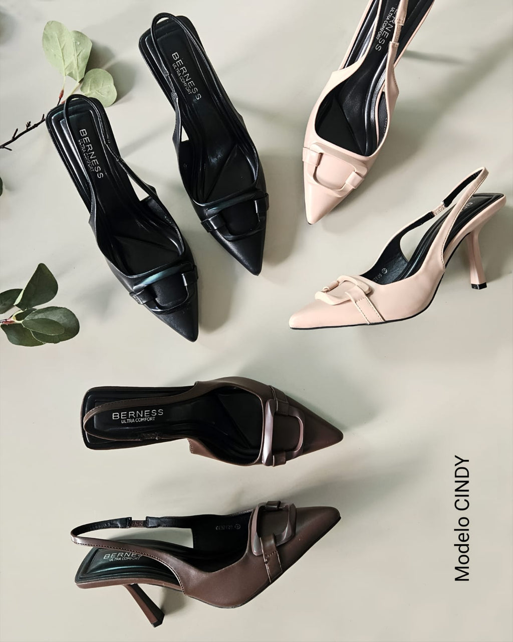 Zapatilla destalonada aguja stiletto CINDY