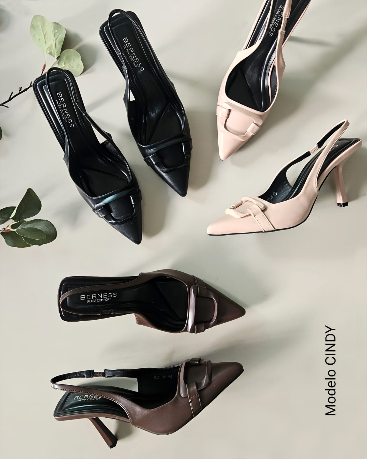 Zapatilla destalonada aguja stiletto CINDY