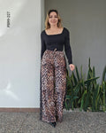 Pantalón wide-leg estampado leopardo I 227