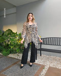 Blusa mangas globo escote V N 245