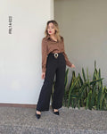 Pantalón tiro alto negro N 022