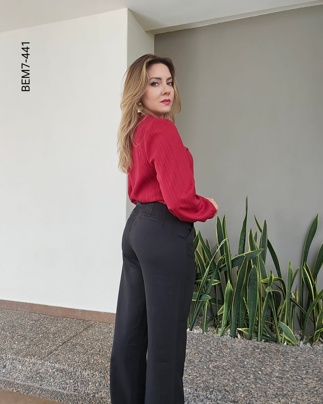 Blusa manga larga con mangas abullonadas G 441