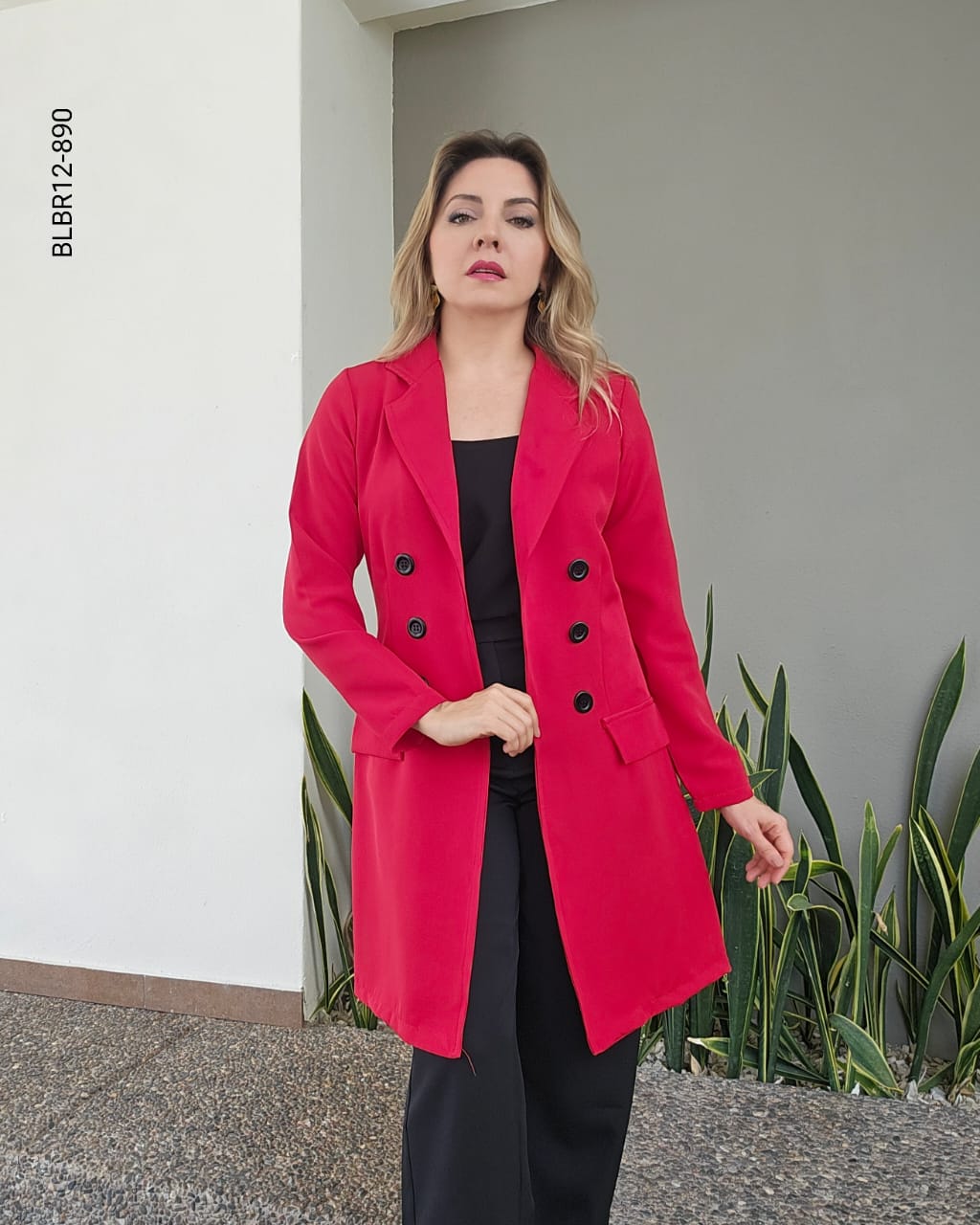 Blazer doble botonadura corte largo L 890