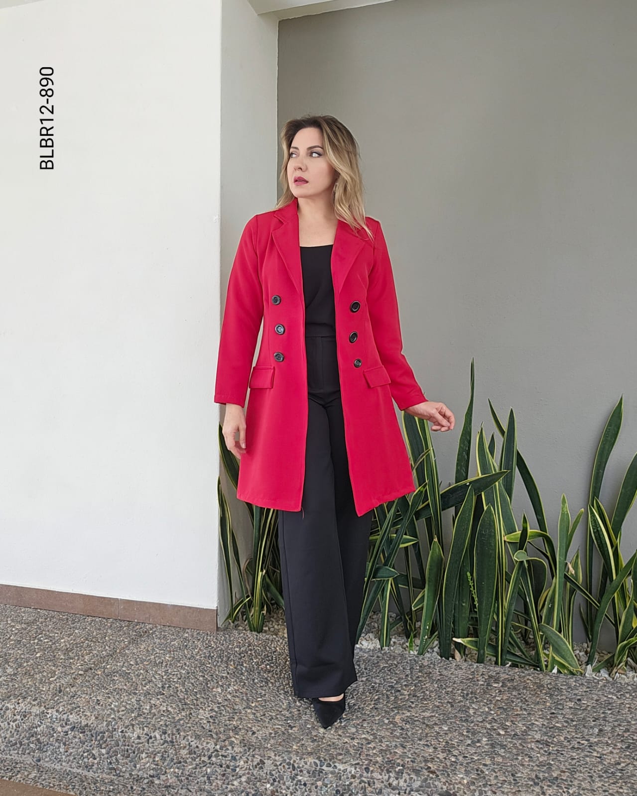 Blazer doble botonadura corte largo L 890