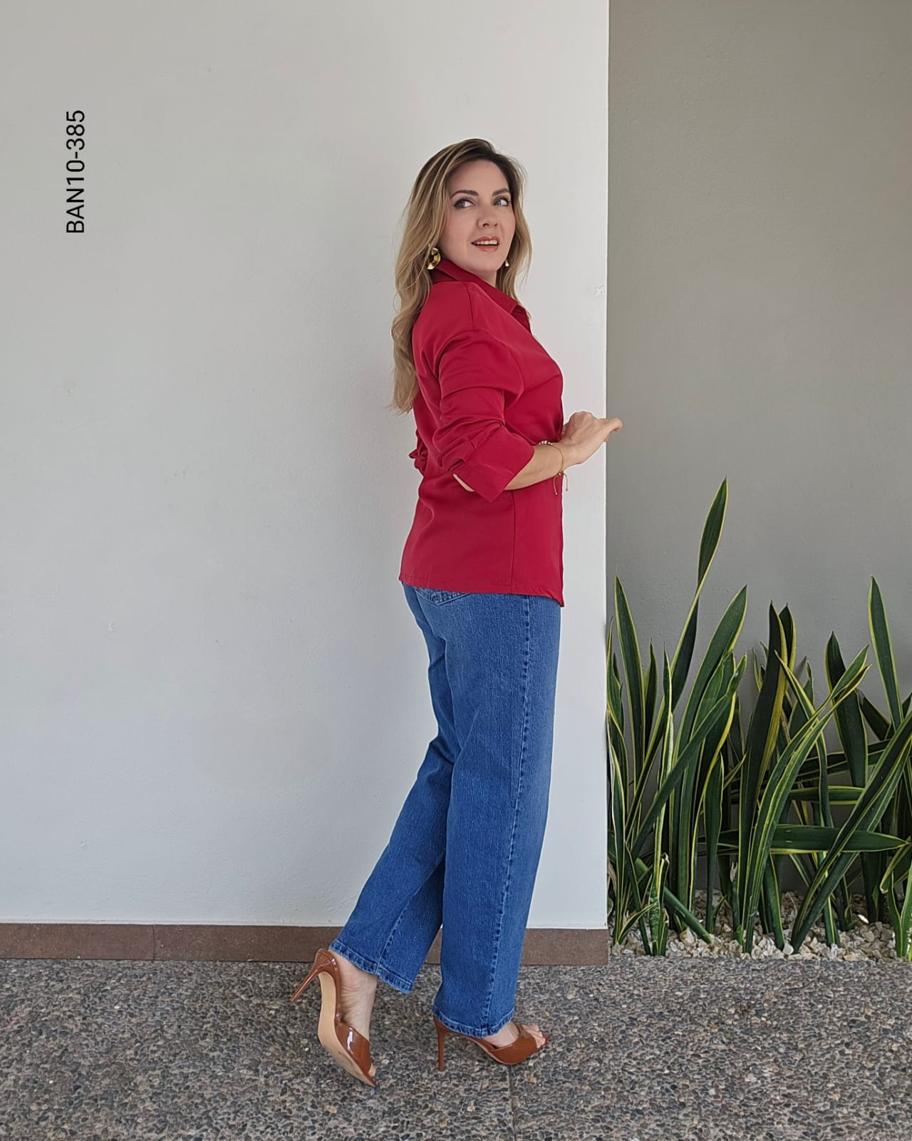 Blusa camisera manga larga J 385