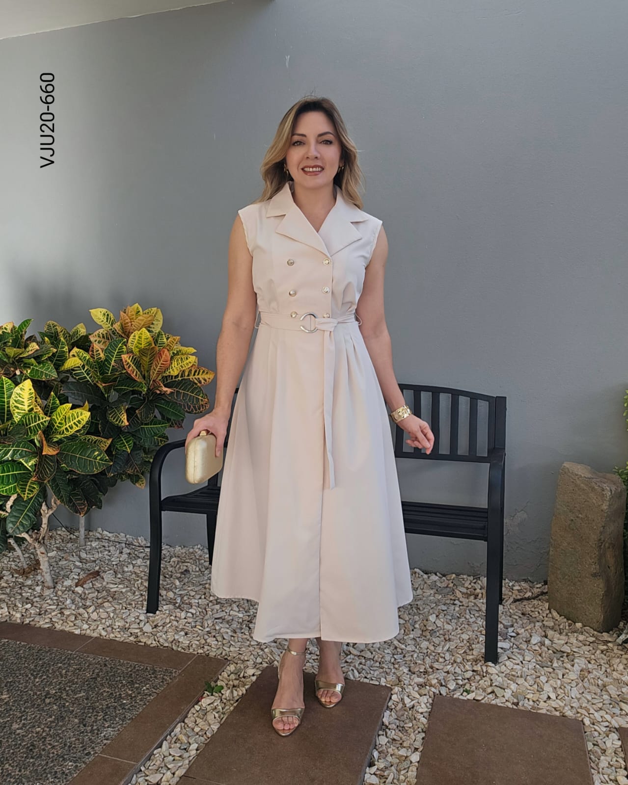 Vestido midi línea A T 660