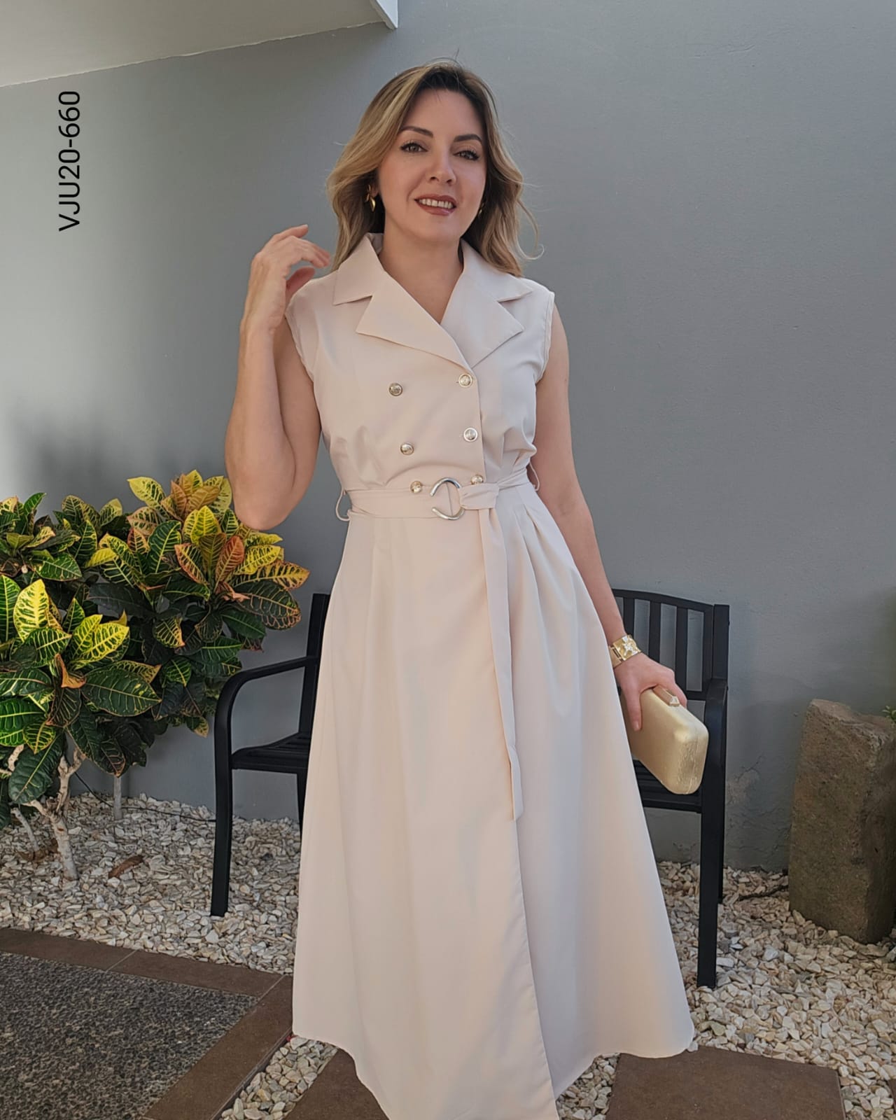 Vestido midi línea A T 660