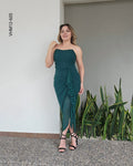 Vestido strapless corte entallado L 605