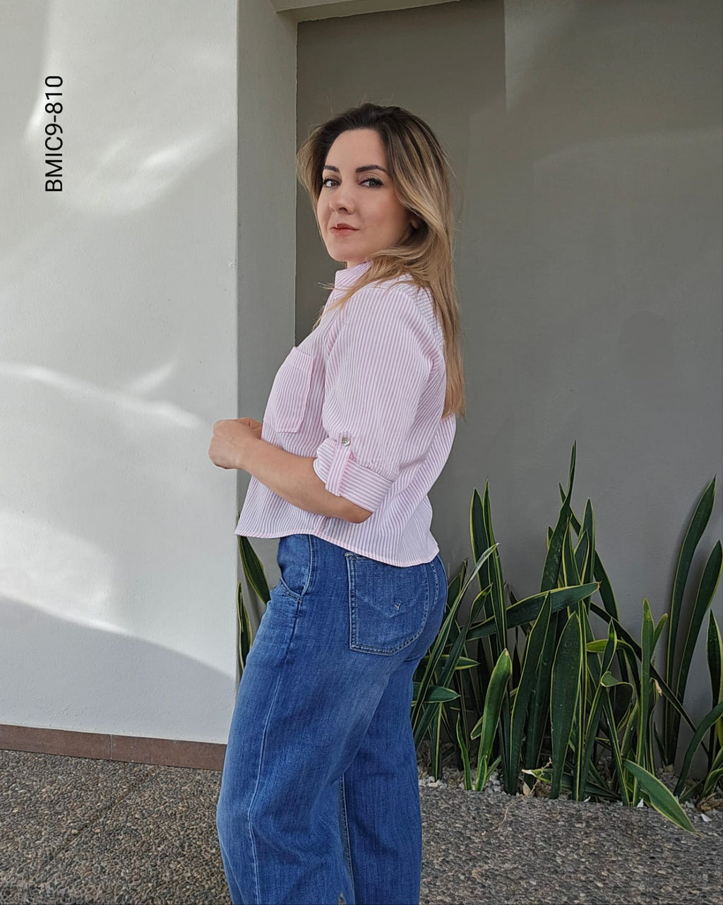 Blusa casual corte crop I 810