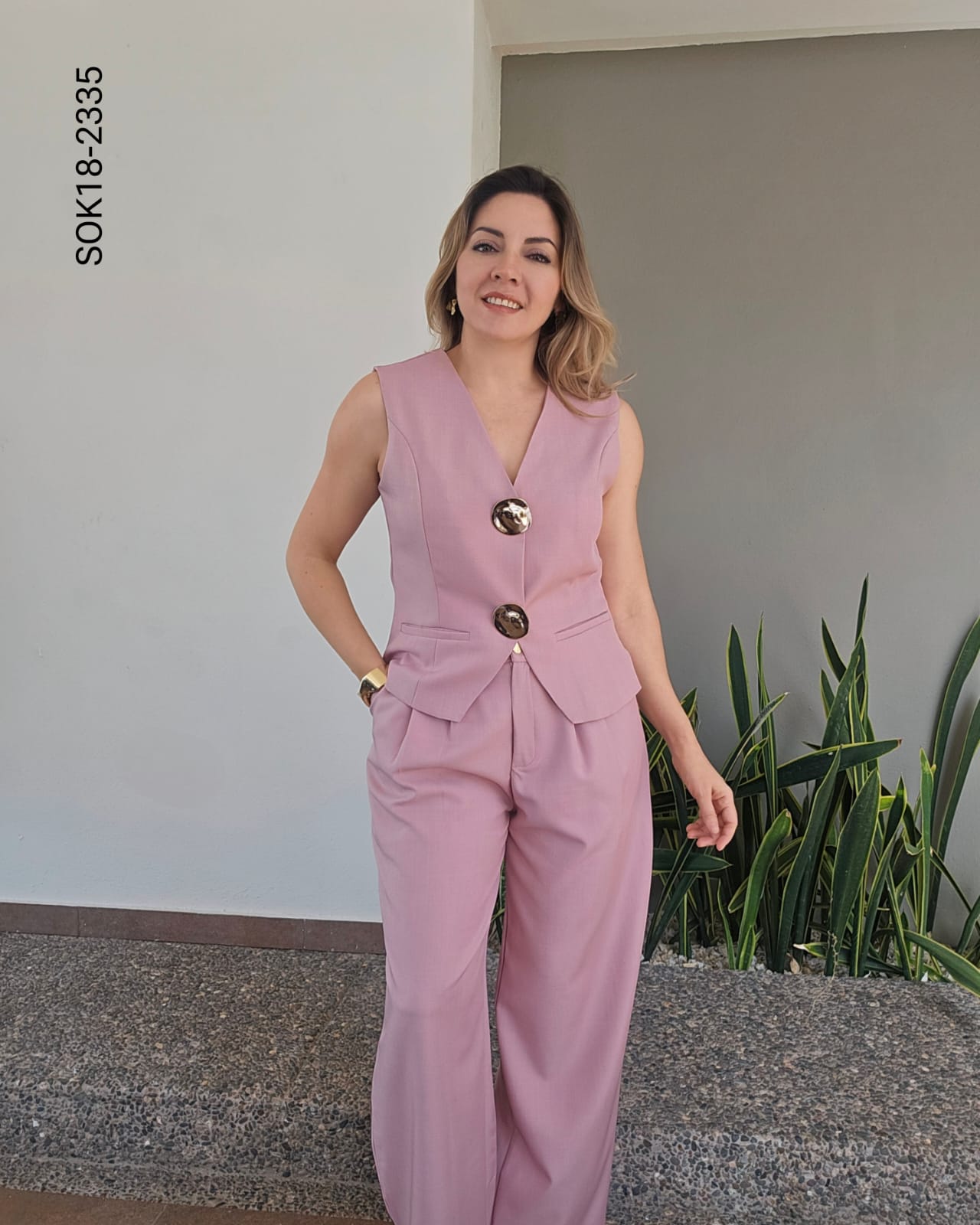 Set corte sastre chaleco y pantalón R 2335