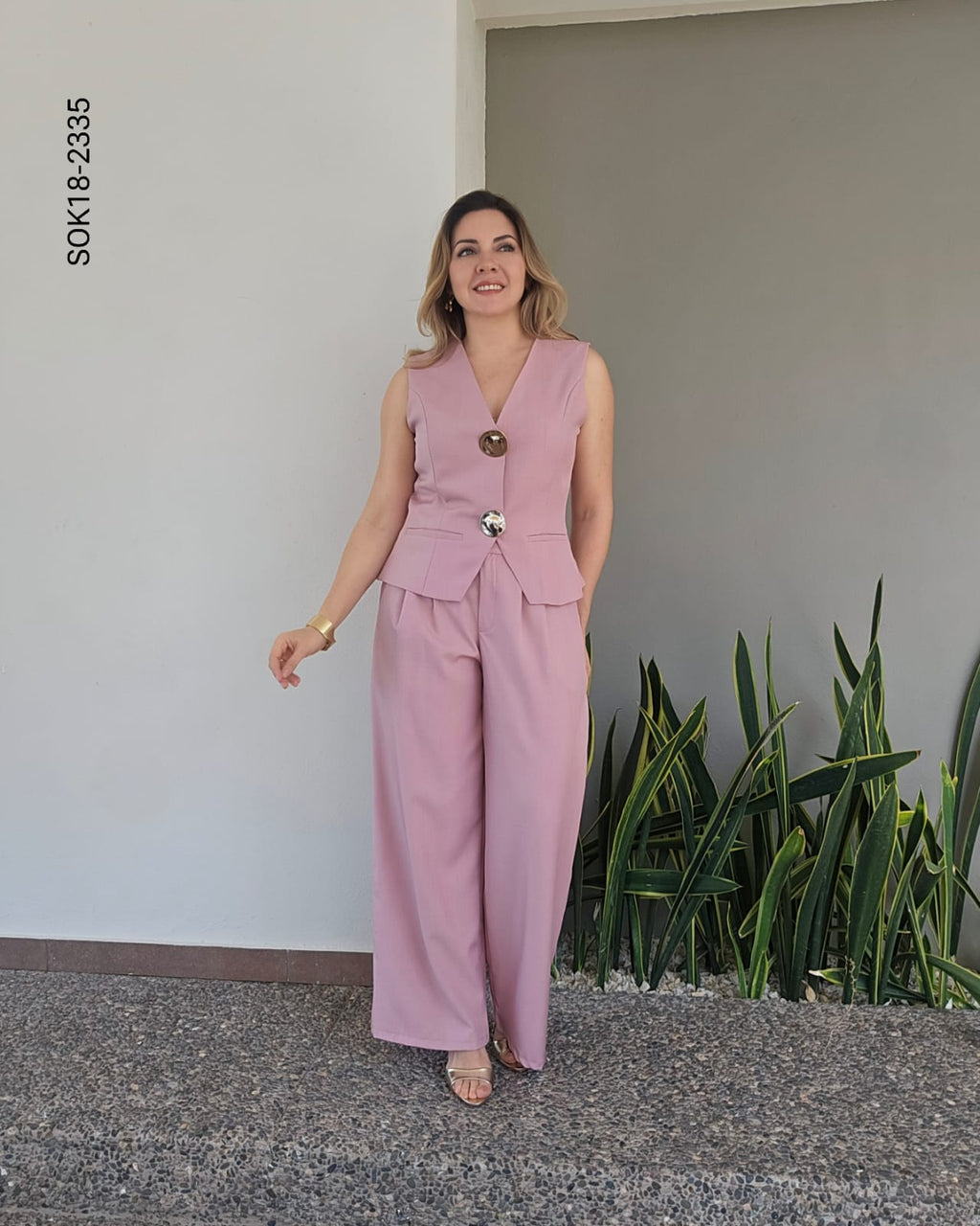 Set corte sastre chaleco y pantalón R 2335