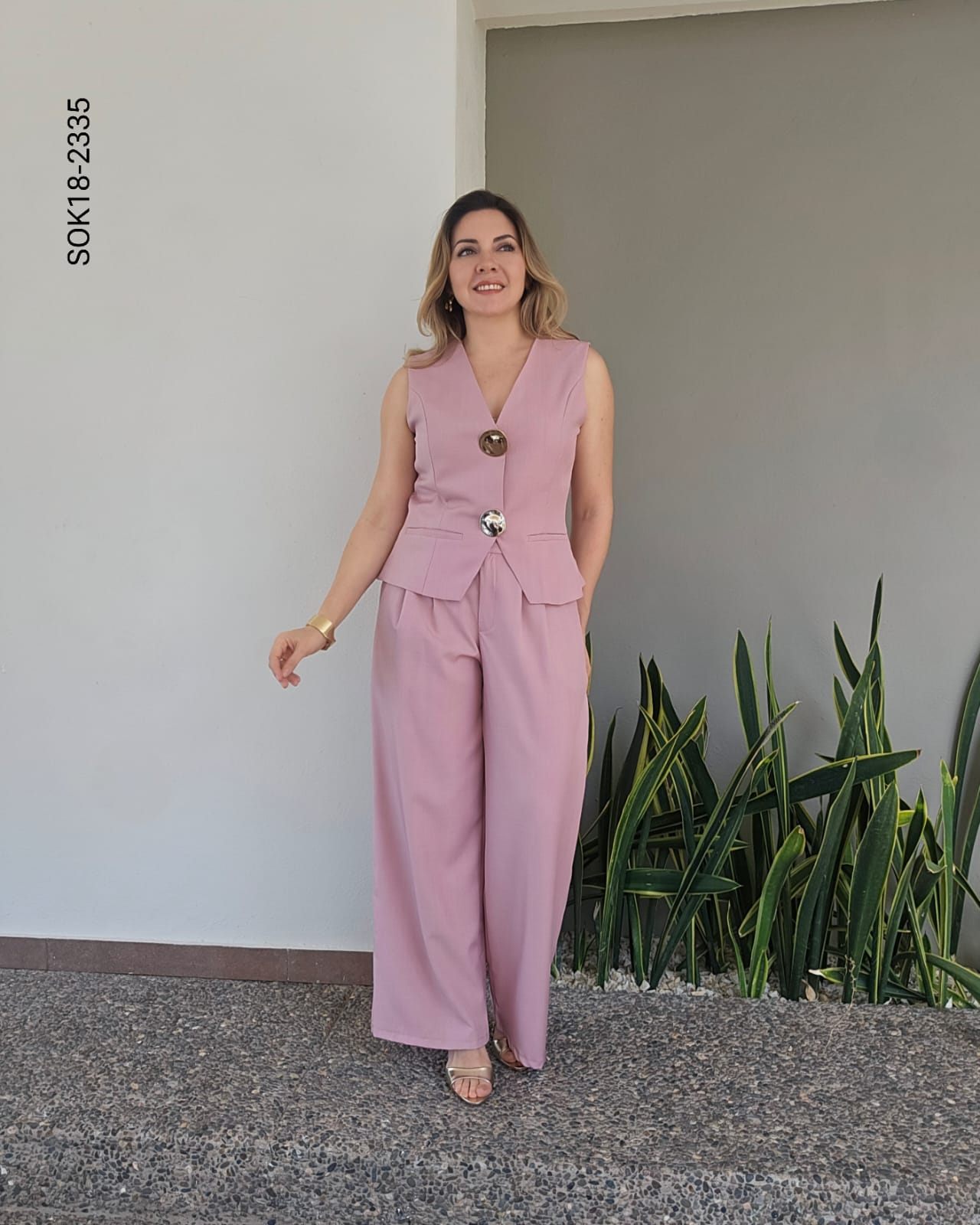 Set corte sastre chaleco y pantalón R 2335