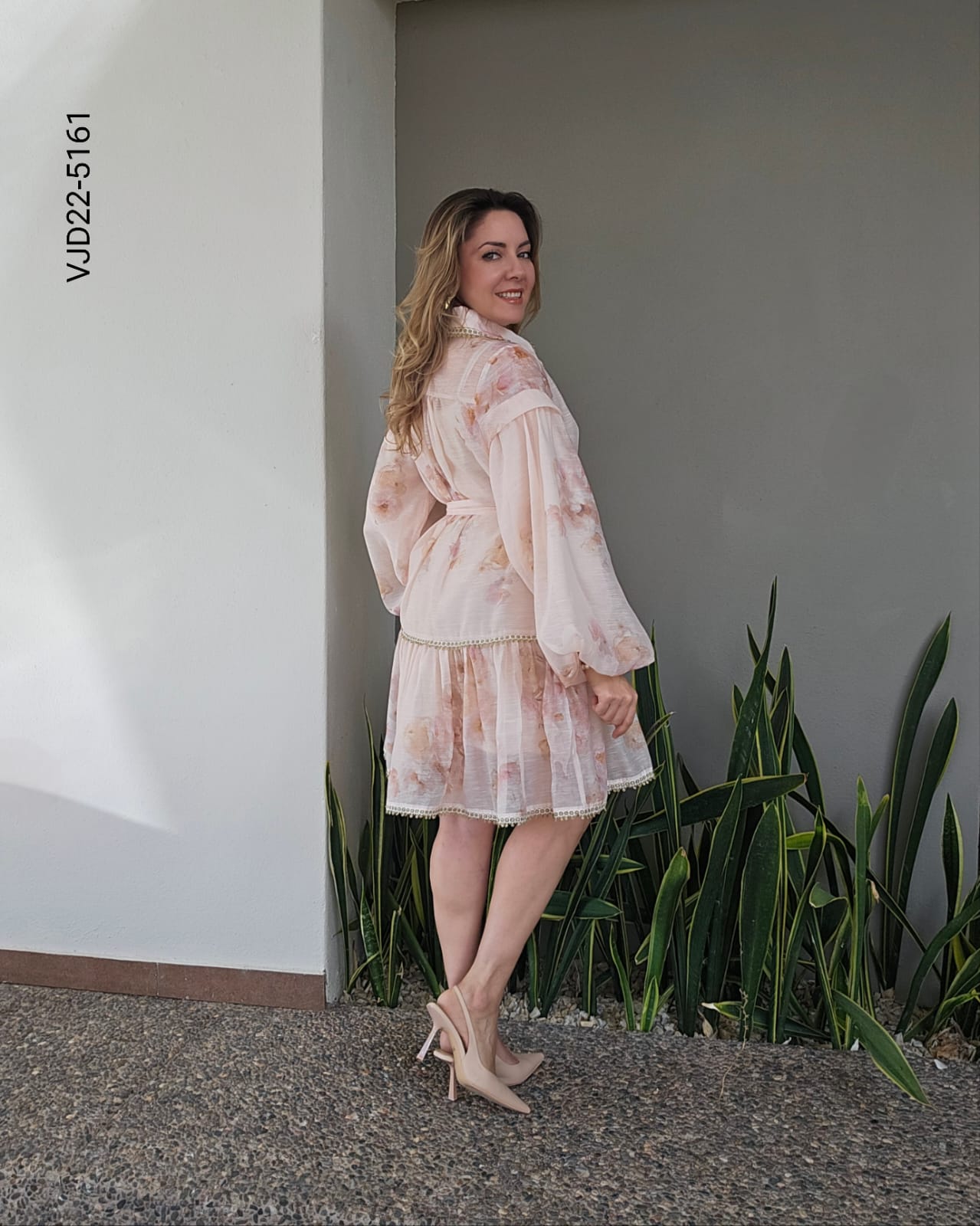 Vestido mini línea A cuello camisero  V 5161