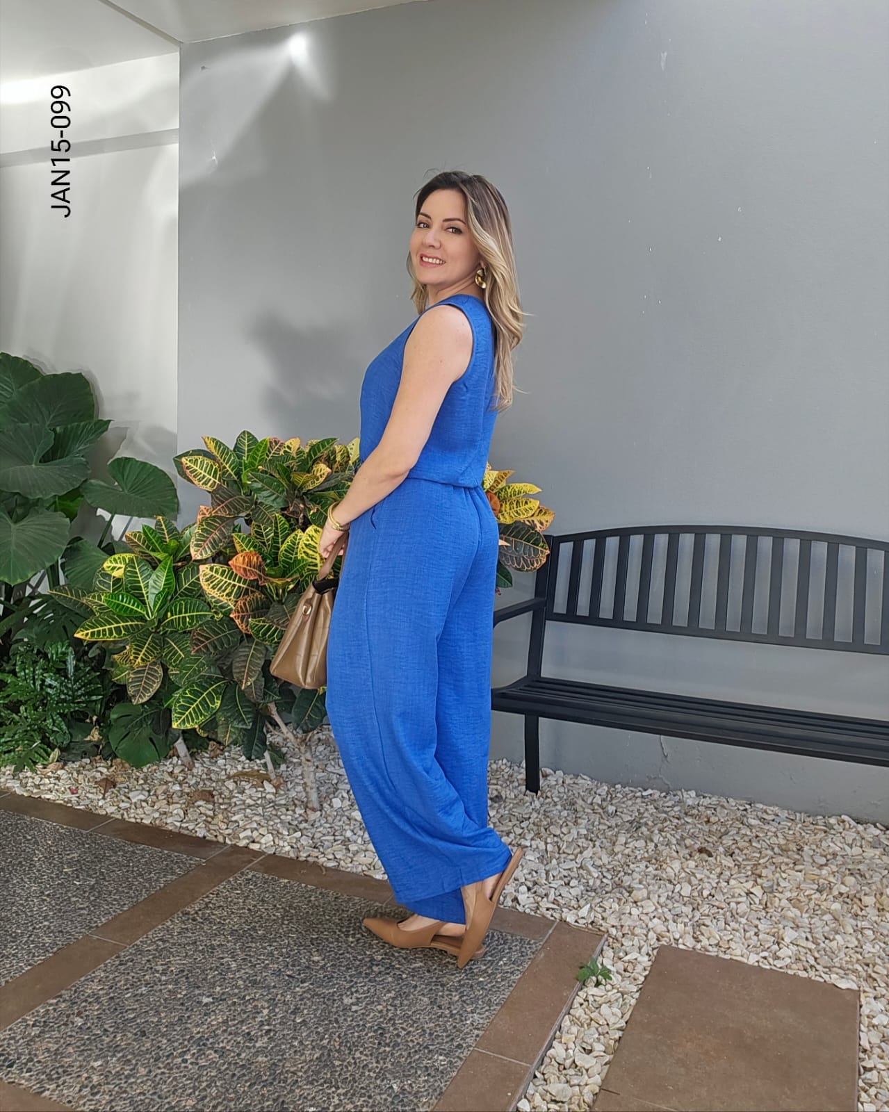 Jumper de verano escote V sin mangas O 099