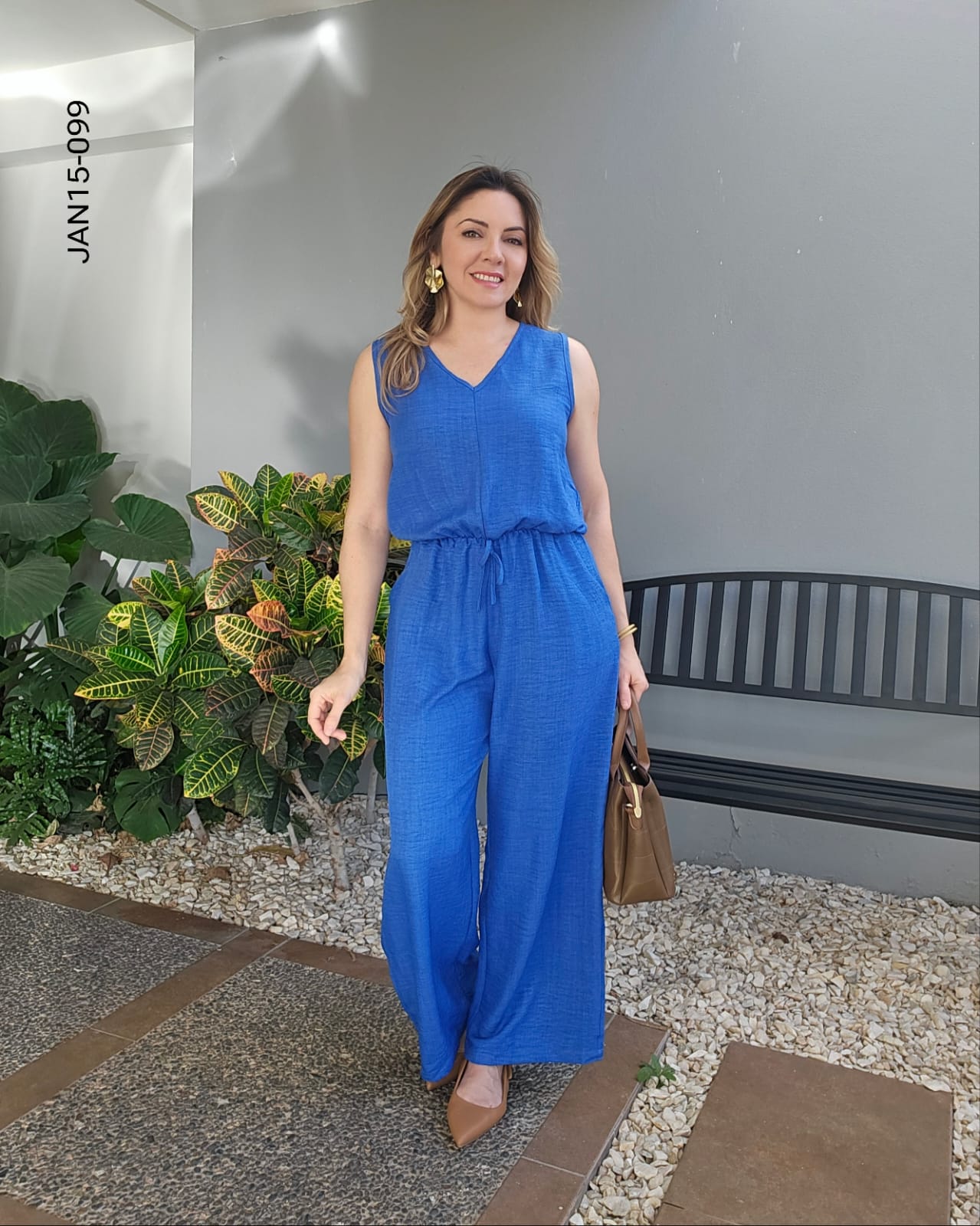 Jumper de verano escote V sin mangas O 099