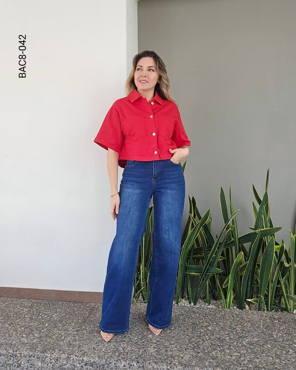 Blusa manga corta oversize H 042