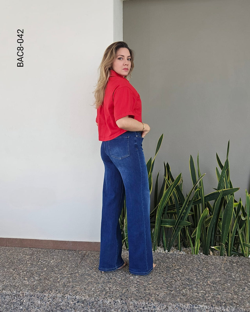 Blusa manga corta oversize H 042