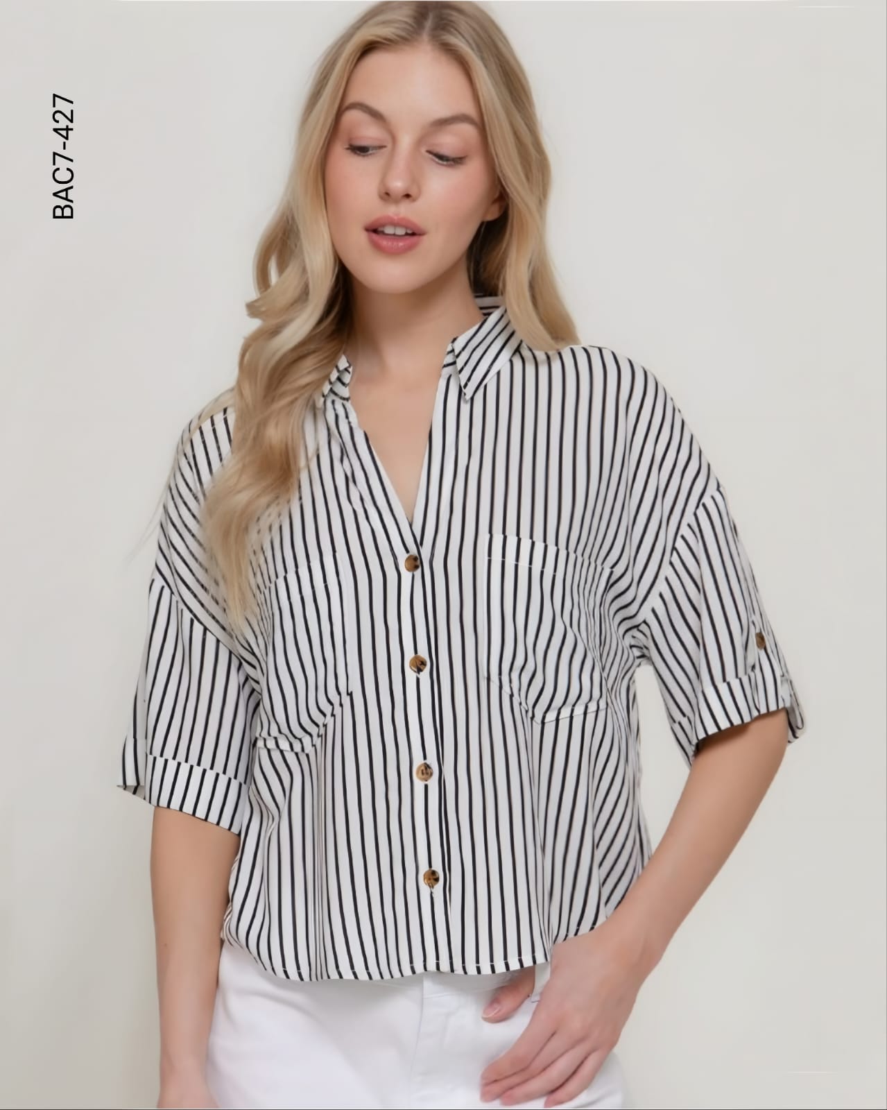 Blusa corte relajado a rayas G 427