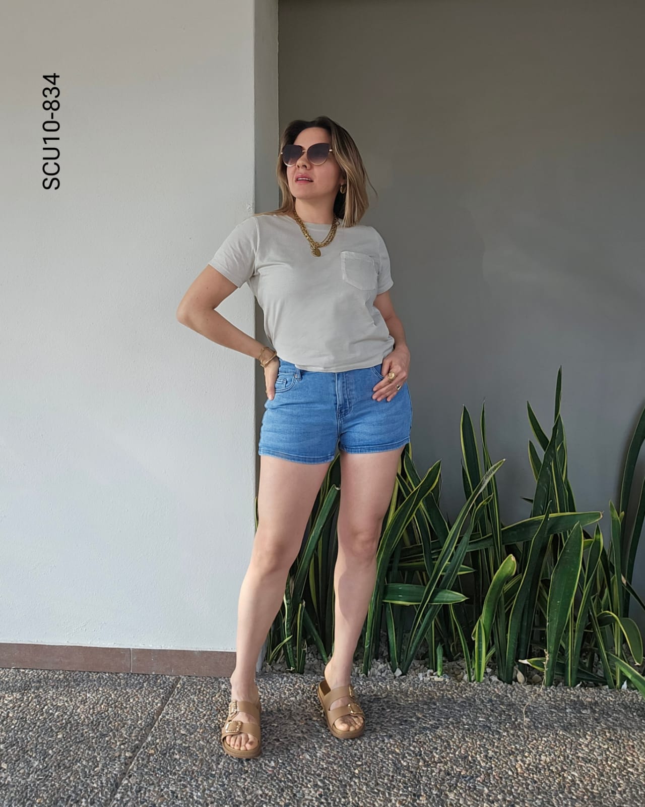 Short de mezclilla tiro alto J 834